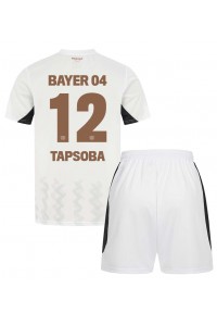 Fotbalové Dres Bayer Leverkusen Edmond Tapsoba #12 Dětské Venkovní Oblečení 2024-25 Krátký Rukáv (+ trenýrky)